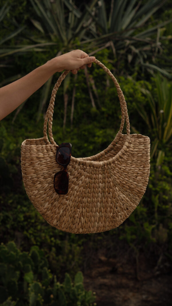 Bolsa Lavanda Palha Handmade